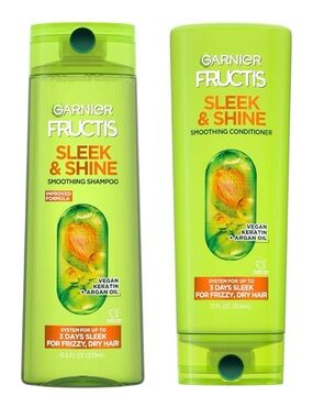 Garnier Fructis Sleek & Shine Shampoo and Conditioner - Lime Green